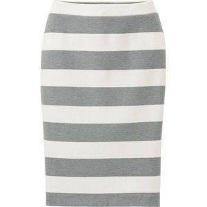 SEXY "UNIQLO" GRAY/WHITE PONTE BORDER SKIRT!